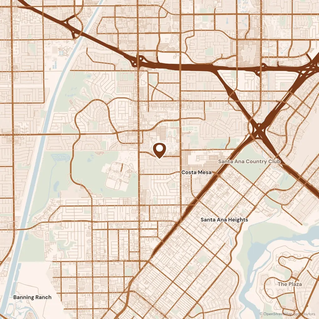 Map showing Harbor Costa Mesa Concrete in Costa Mesa